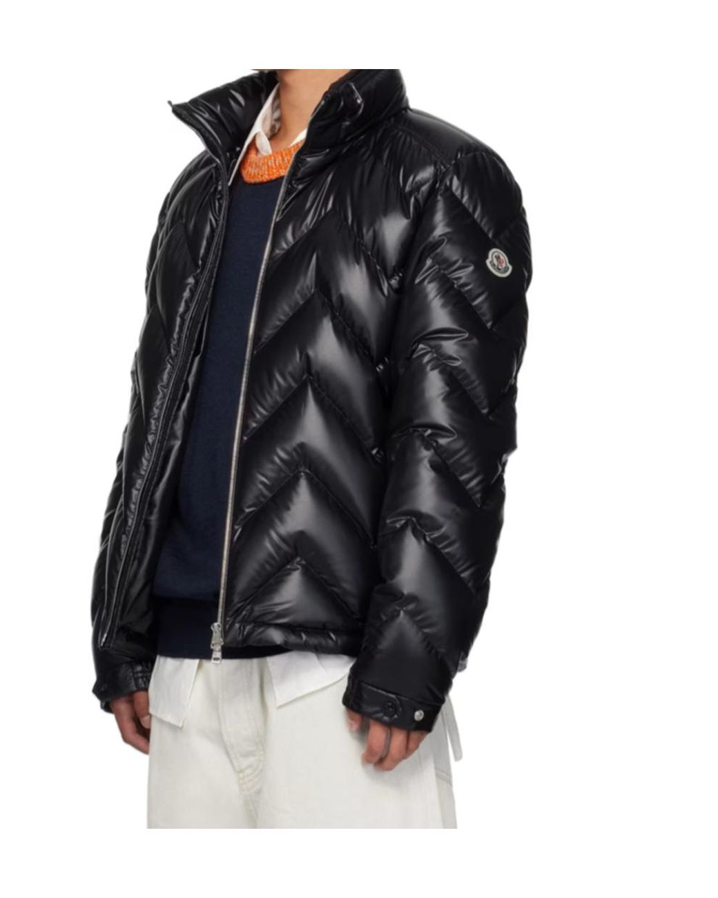 Moncler Black Logo Down Jacket for men