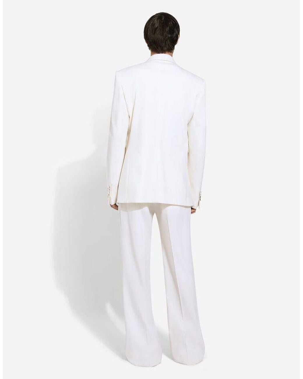 Dolce & Gabbana White Straight Leg Pants for men