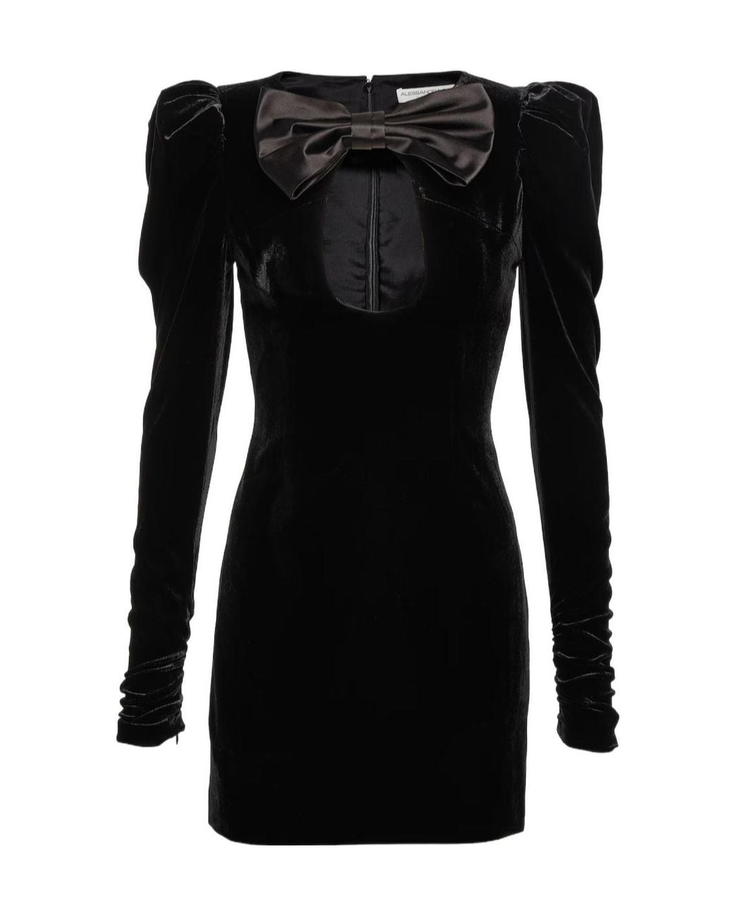 Alessandra Rich Black Cutout Velvet Minidress