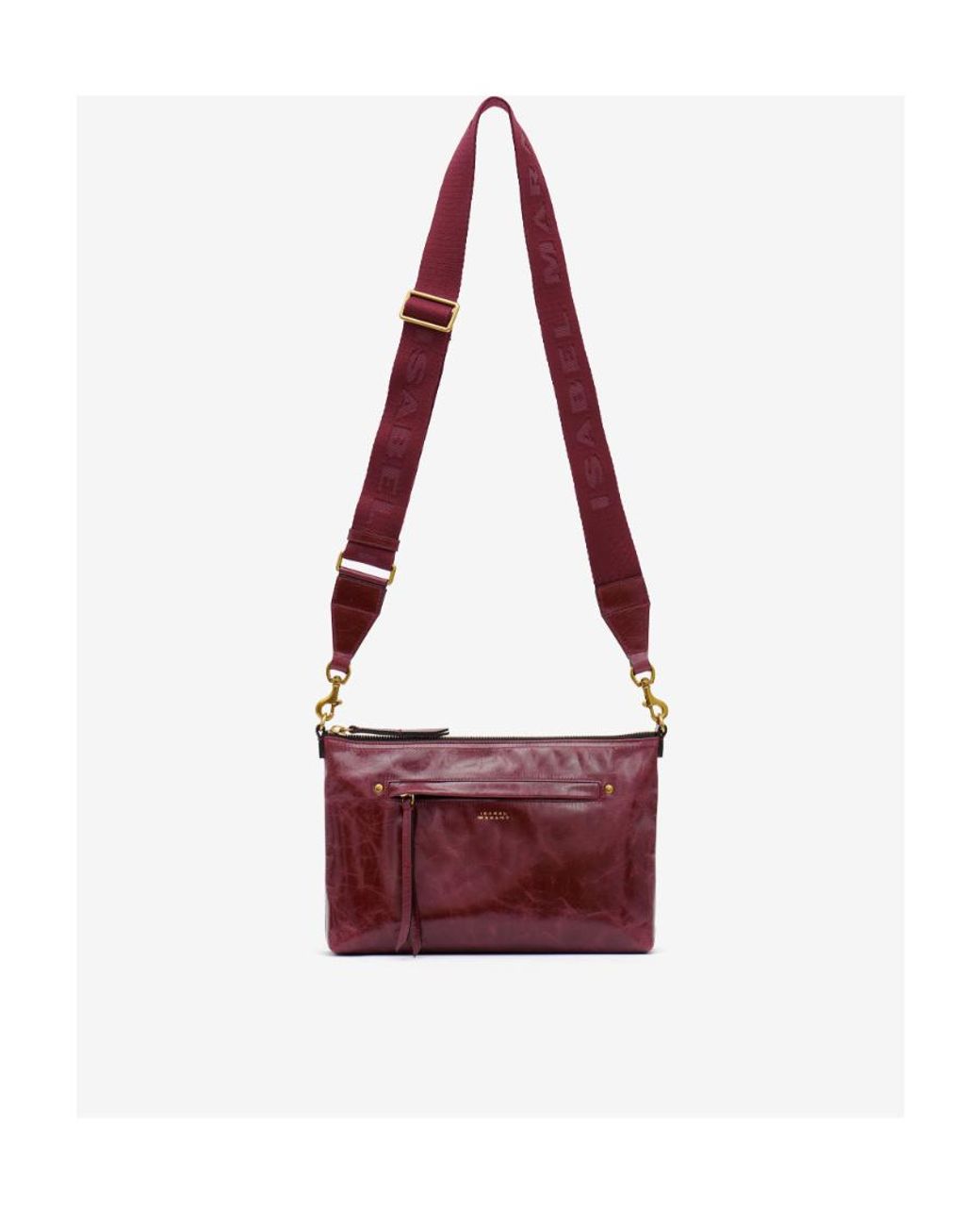 Isabel Marant Red Logo Printed Shoulder Bag