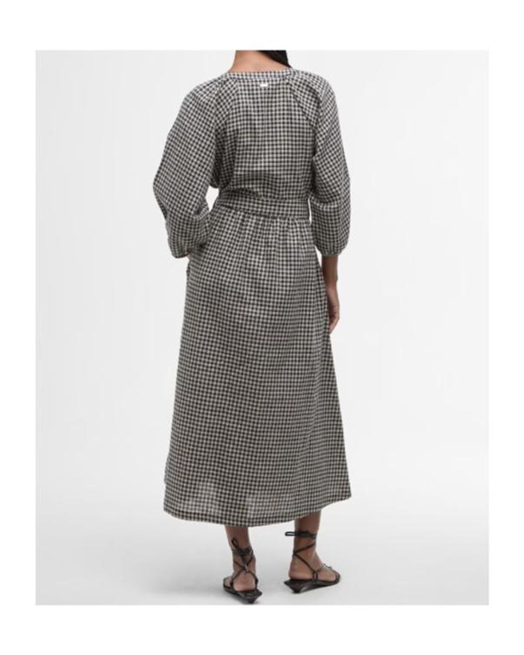 Barbour Gray Long Sleeve Dress