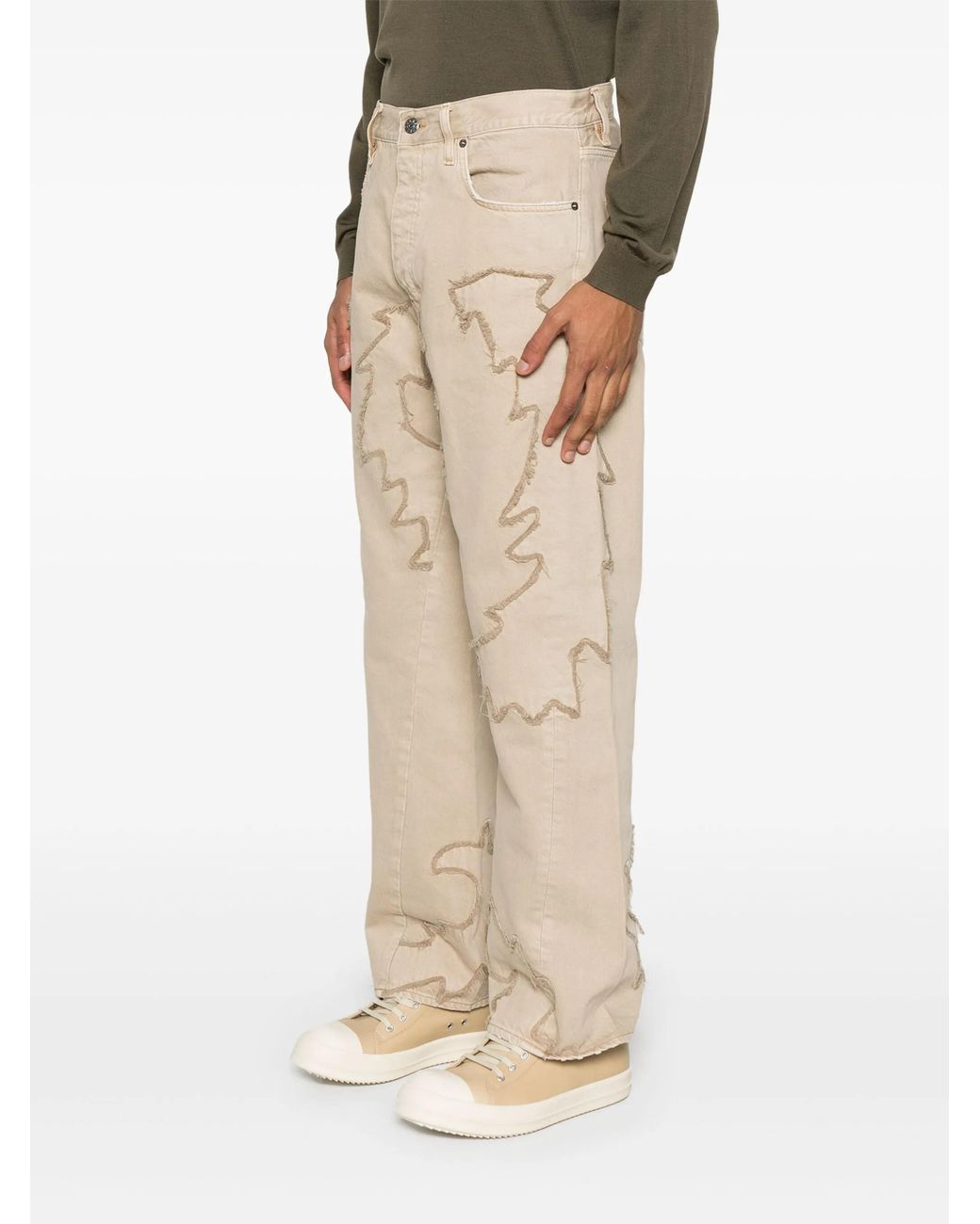 sunflower Natural Logo-Patch Jeans for men