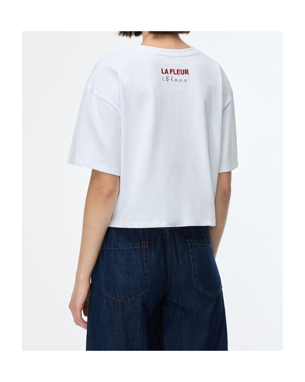 iBlues White Cropped T-Shirt