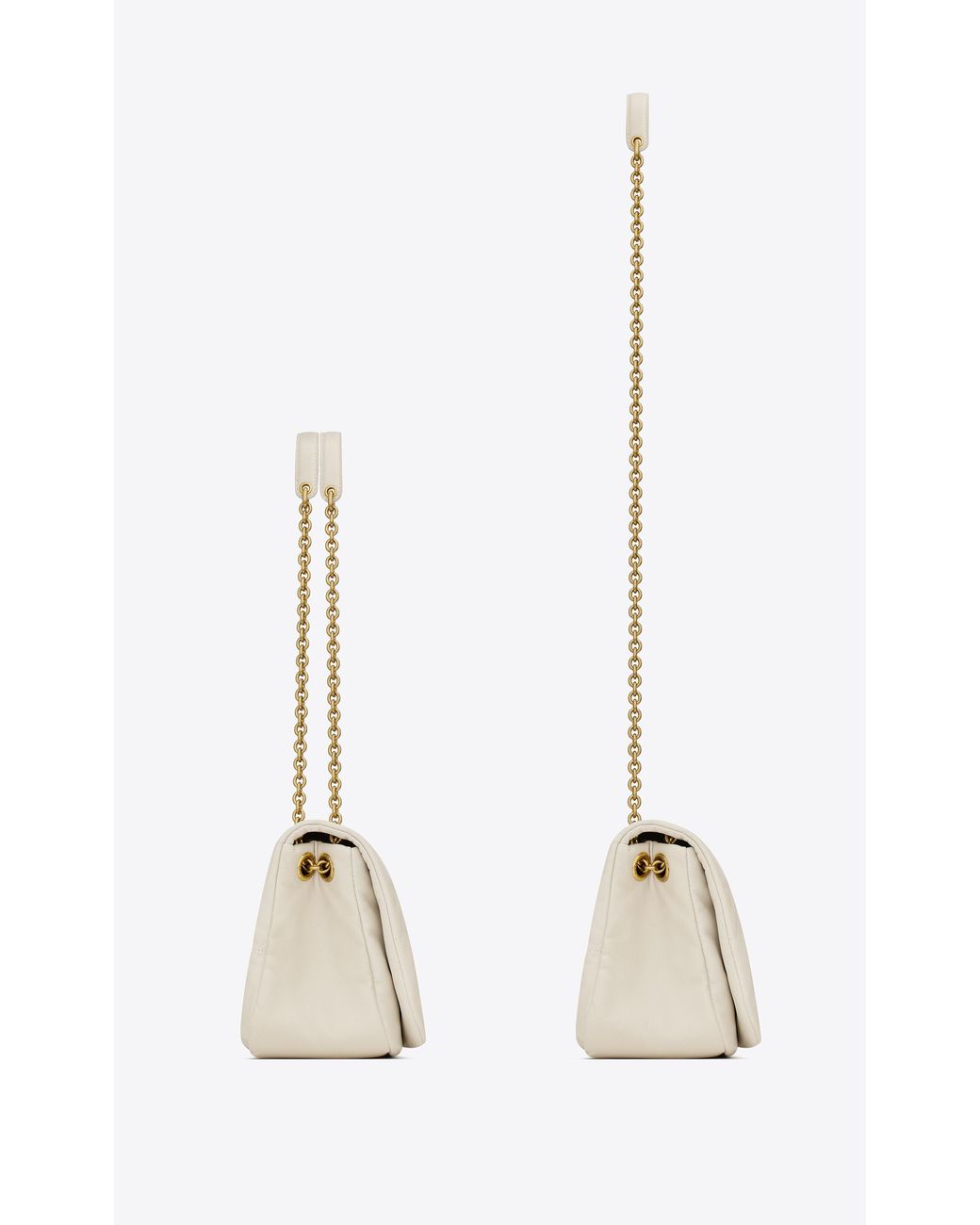 Saint Laurent White Jamie 4.3 Logo Plaque Shoulder Bag