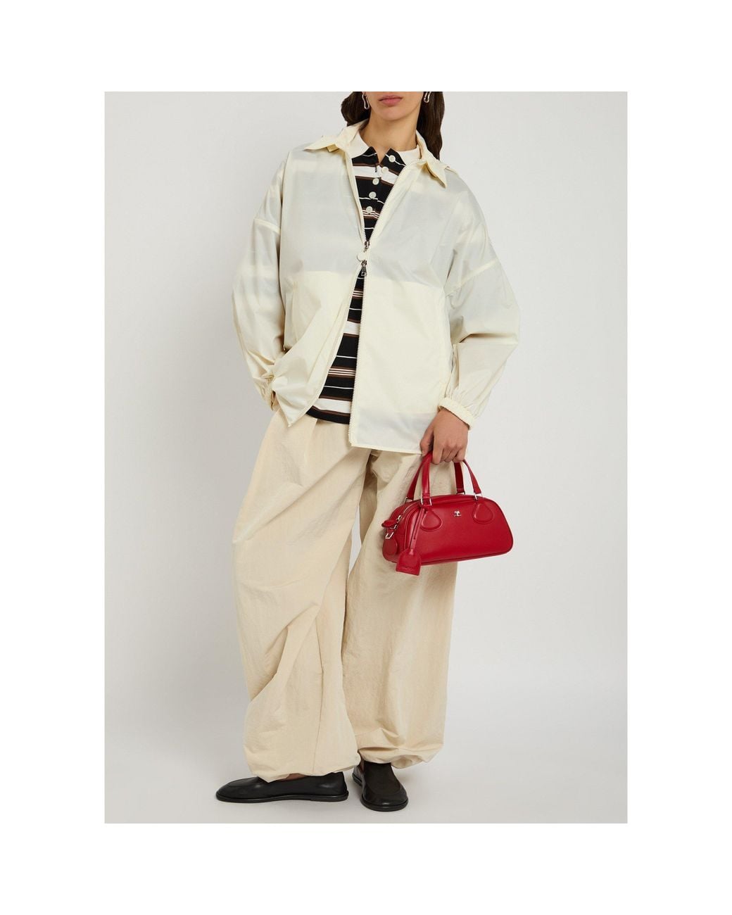 Moncler White Windproof Lightweight Jacket