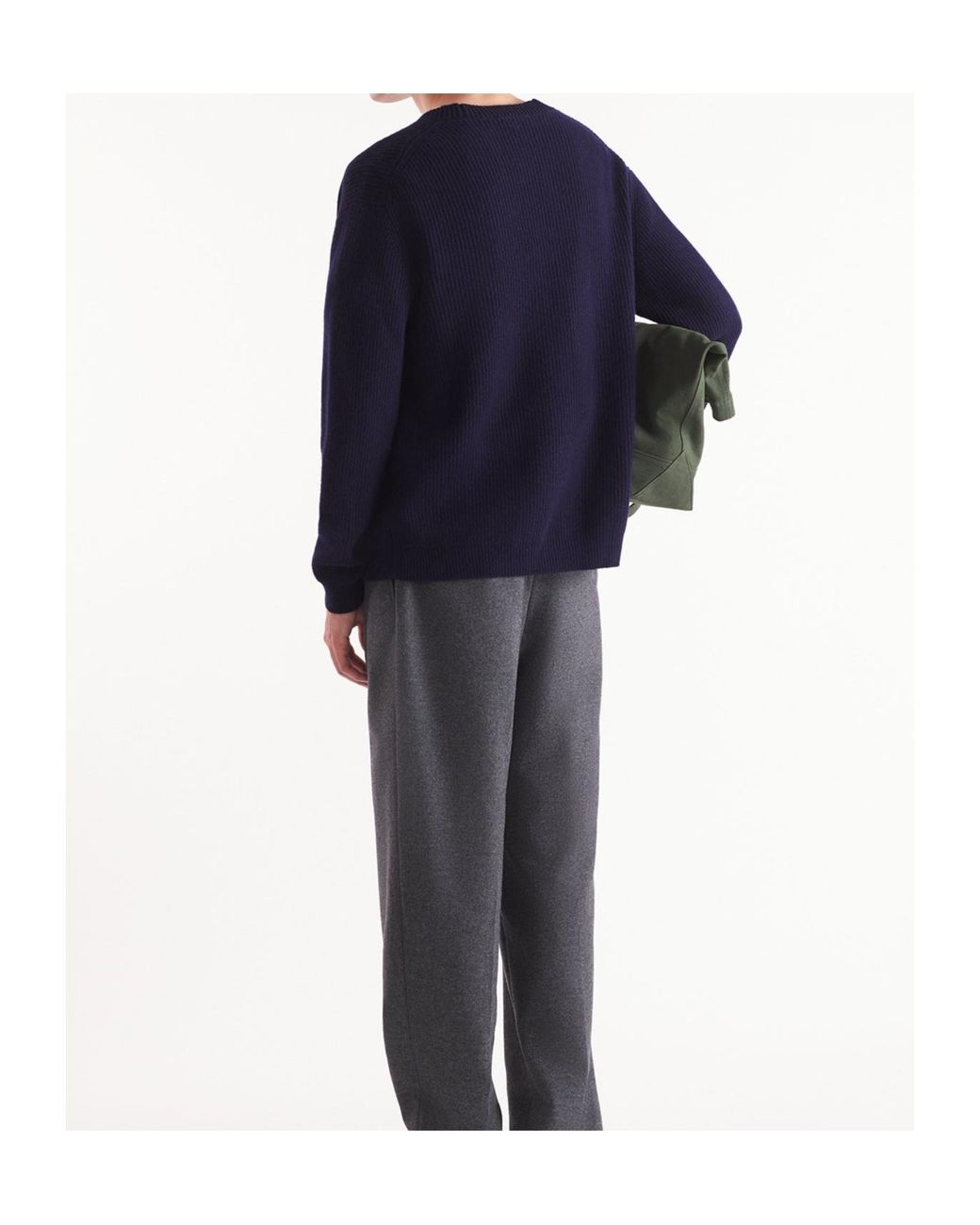 Maison Kitsuné Blue Maison Kitsuné Bold Fox Head Patch Knitted Cardigan for men