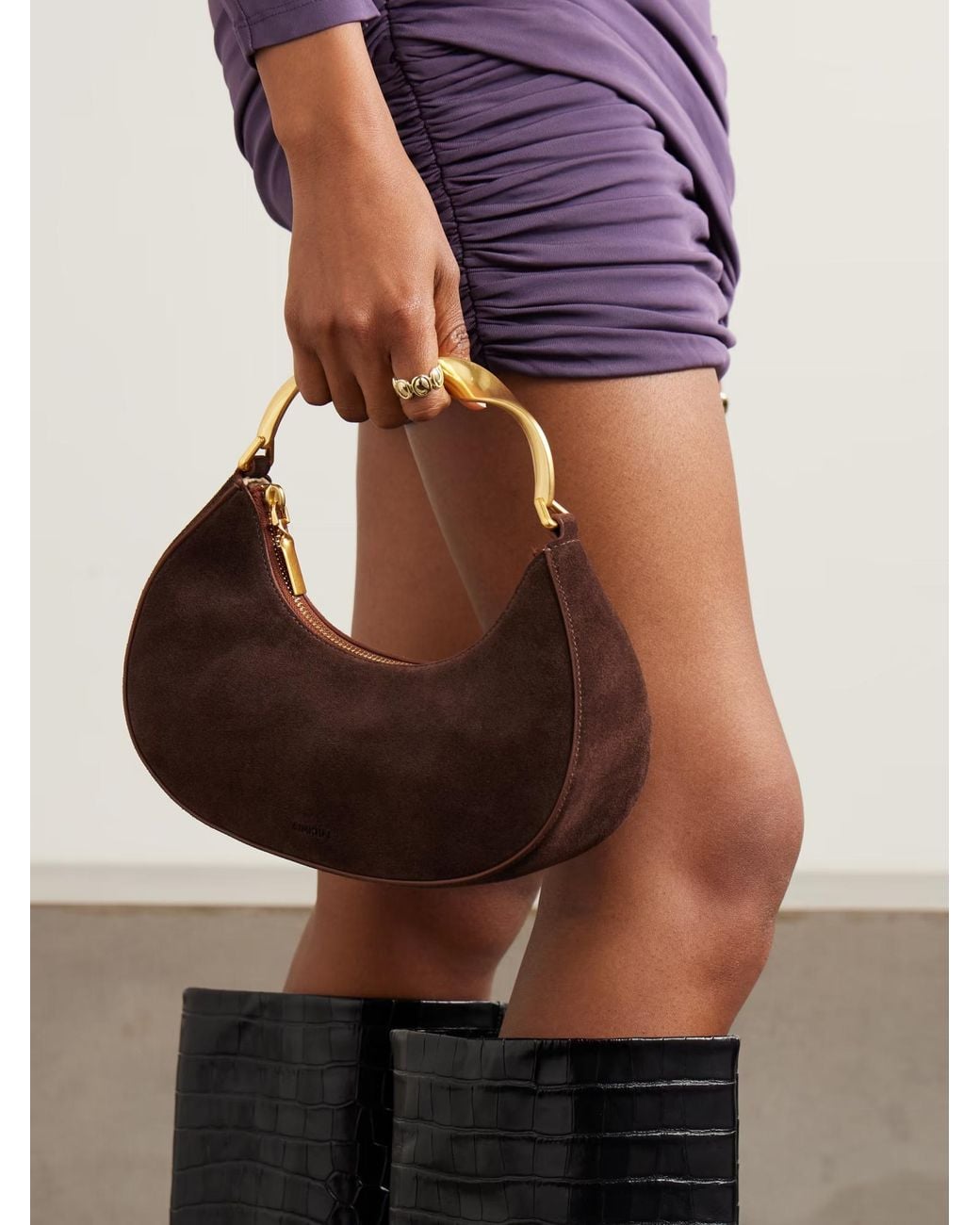 Jonathan Simkhai Brown Nixi Suede Tote Bag