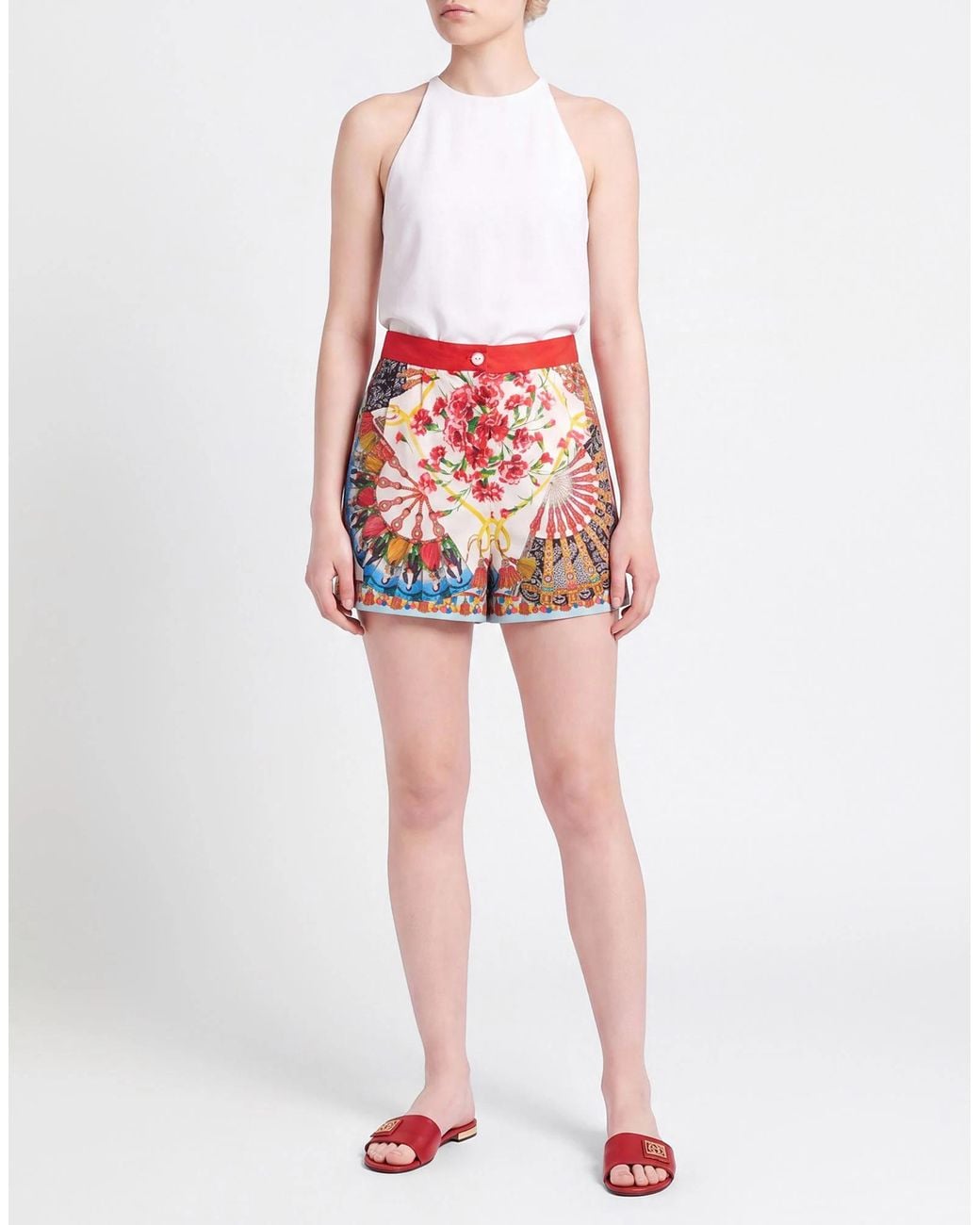 Dolce & Gabbana Red Shorts Bermuda