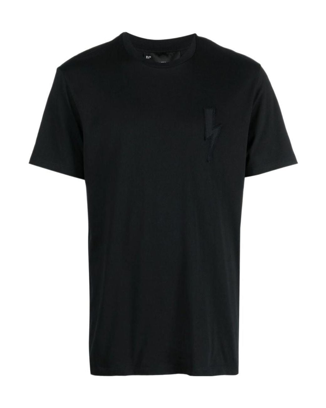Neil Barrett Black Thunderbolt-Motif T-Shirt for men