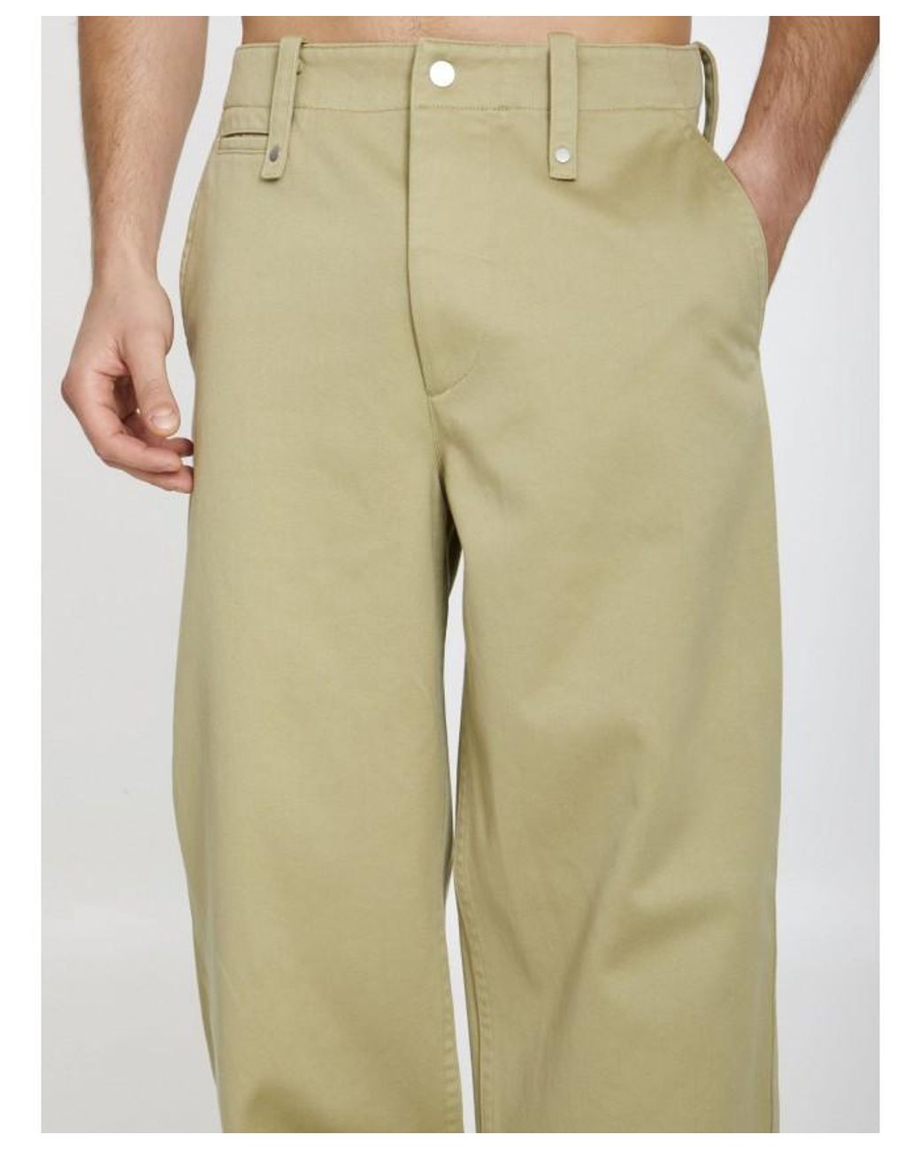 Burberry Natural Straight Hem Wide-Leg Trousers for men