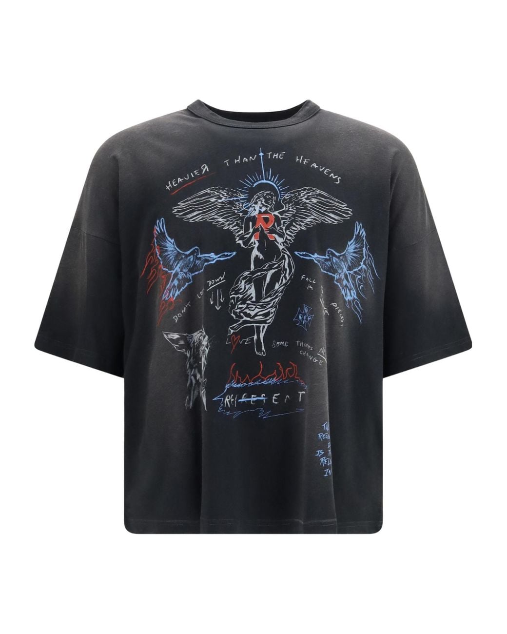 Represent Black Heavier Than The Heavens Graphic T-Shirt for men