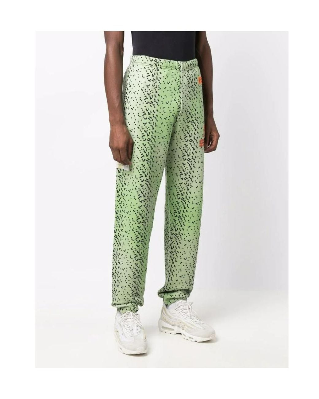 Stella McCartney Green Inverted Pleat Comfort Trousers for men