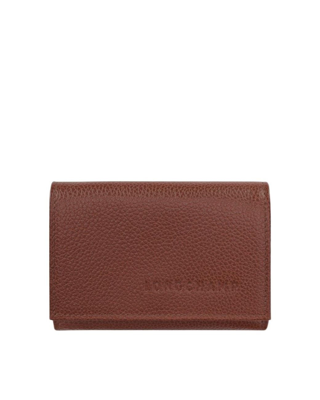 Longchamp Red Compact Leather Wallet for men