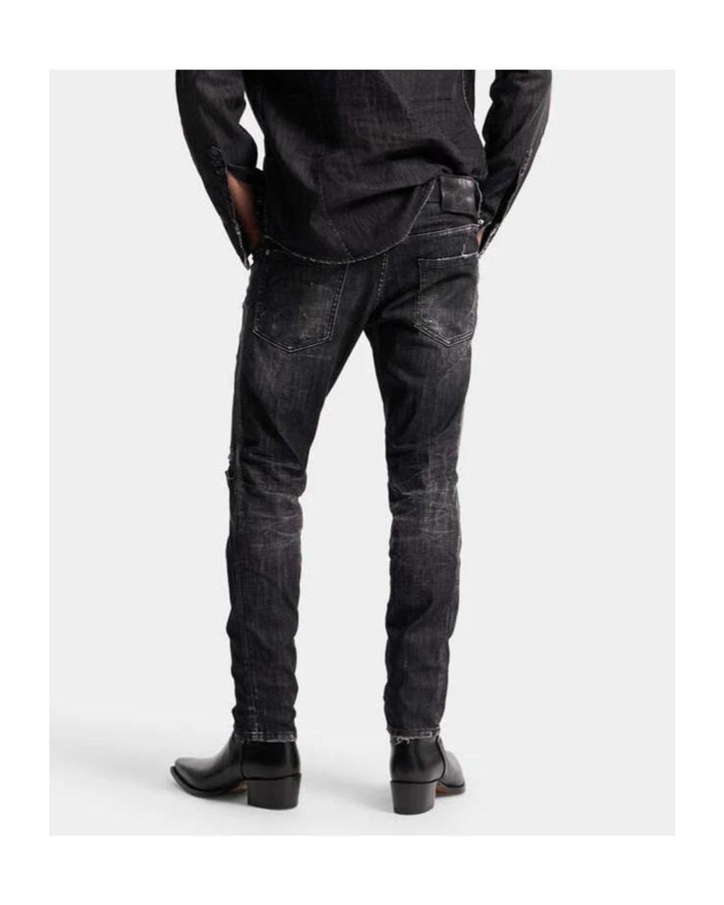 DSquared² Blue Skater Distressed Jeans for men
