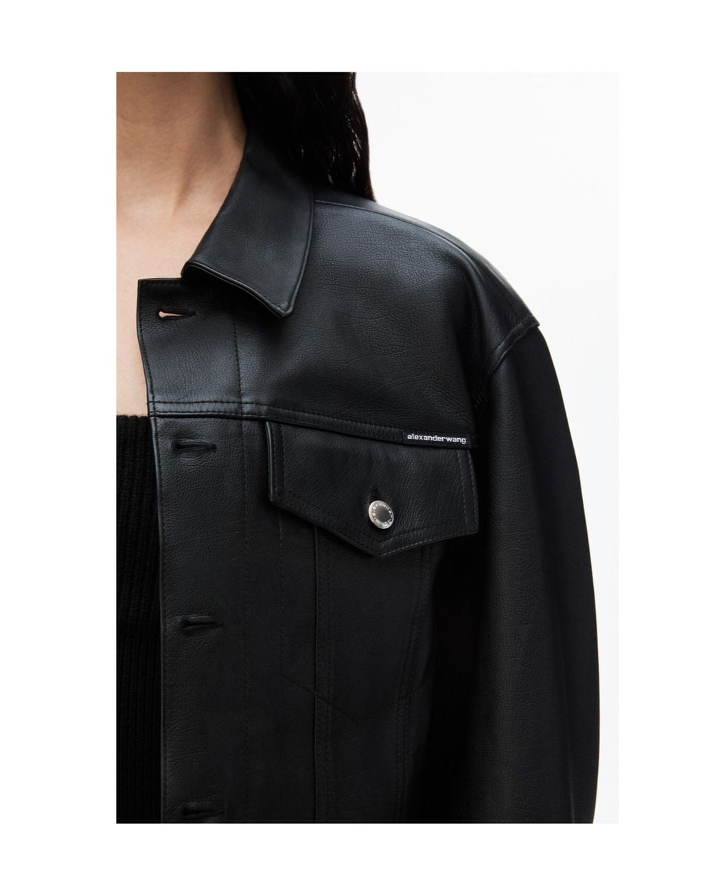 Alexander Wang Black Locomotive Leather Jacket