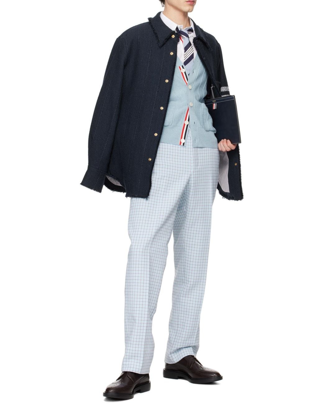 Thom Browne Brown Brogue-Detail Lace-Up Derby Shoes for men