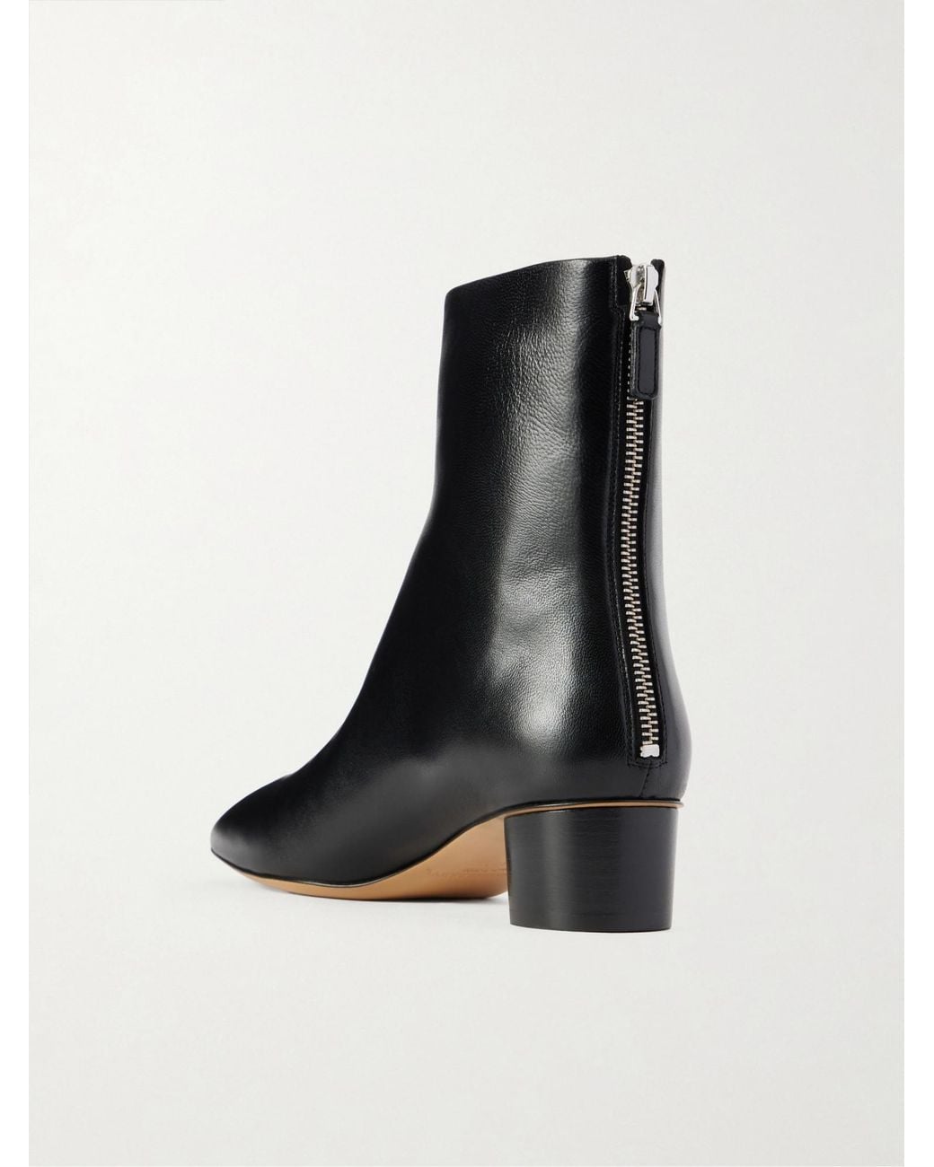 Le Monde Beryl Black Carole Leather Ankle Boots