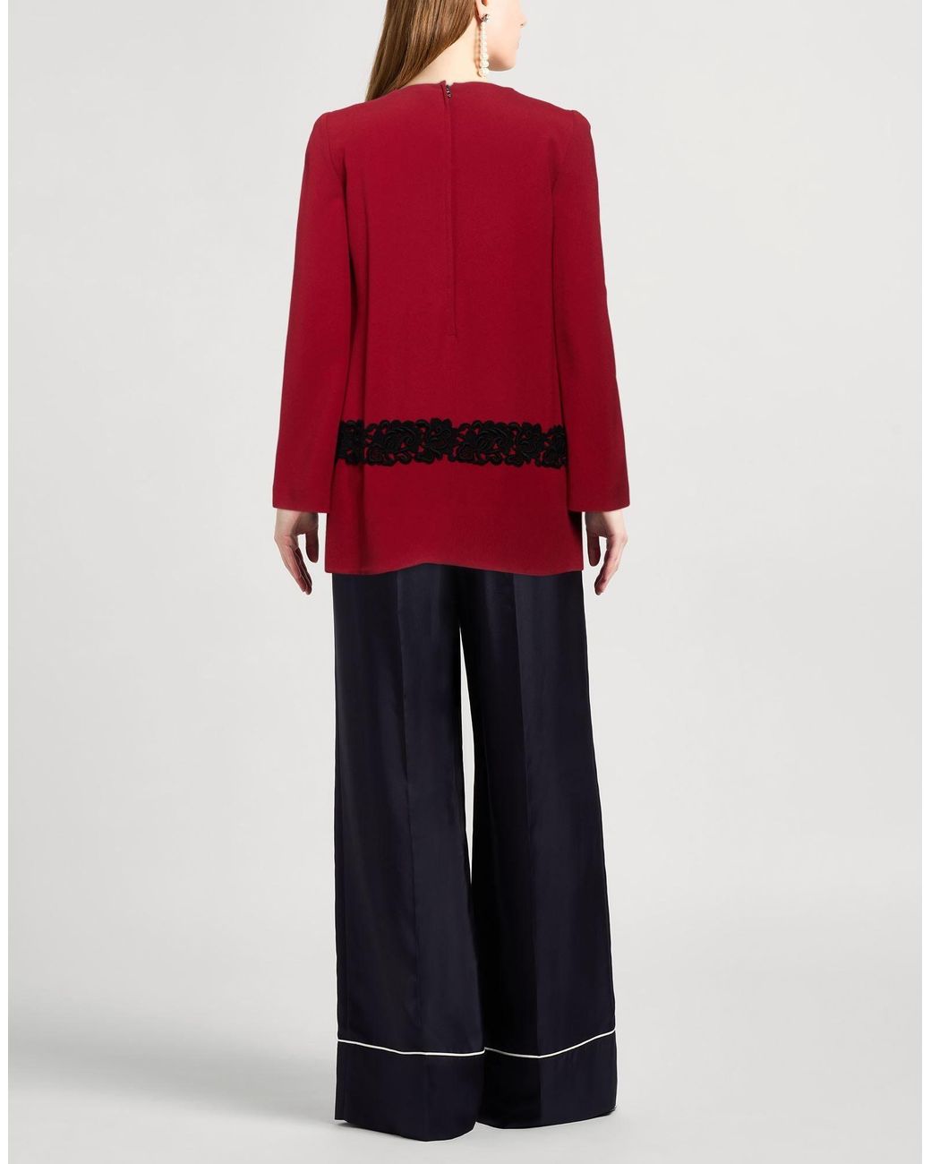 Dolce & Gabbana Red Simple Long-Sleeved Top