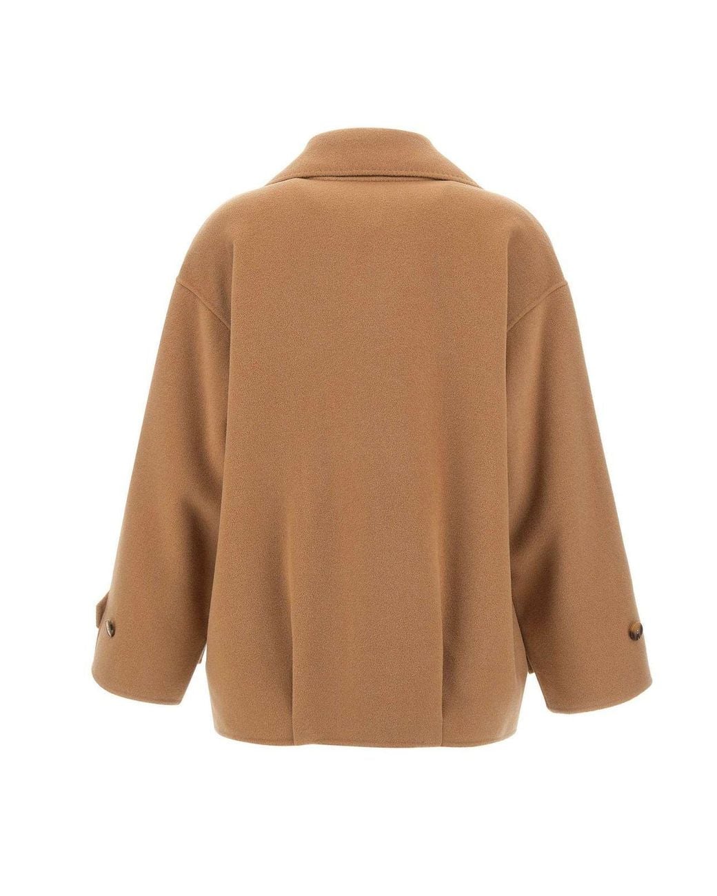 Marella Brown Deserto Cropped Double-Breasted Coat