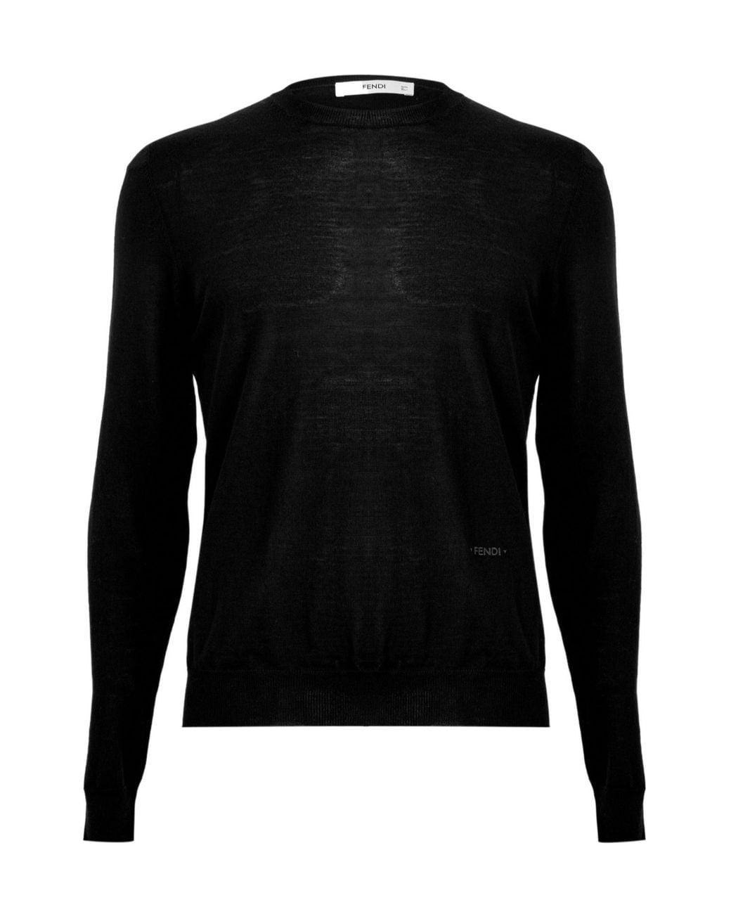 Fendi Black Fine Gauge Knit Sweater for men