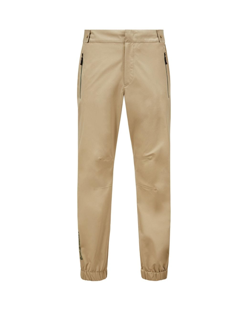 Moncler Natural Grenoble Zipped Pocket Tailored Trousers for men