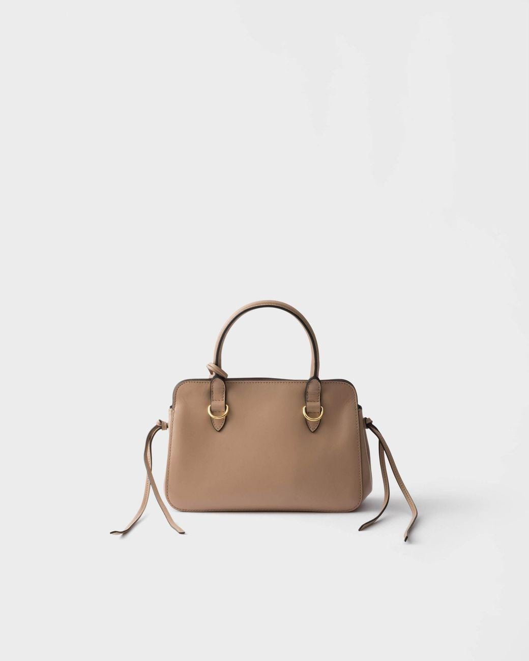 Prada Natural Carry Mini Leather Handbag