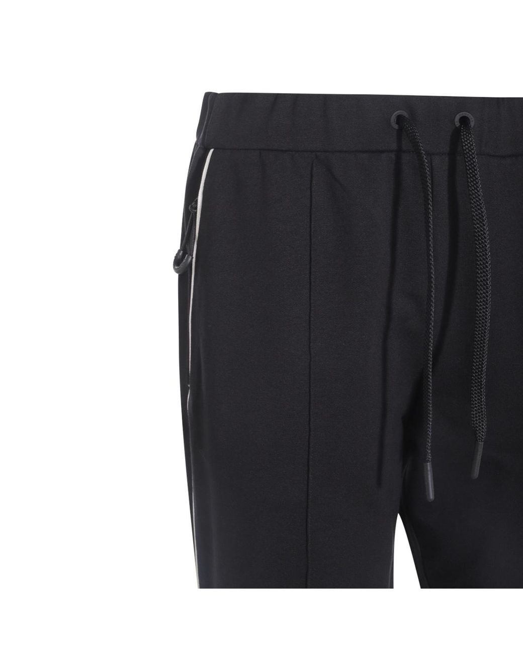 Moncler Black Grenoble Logo Patch Drawstring Jogging Pants