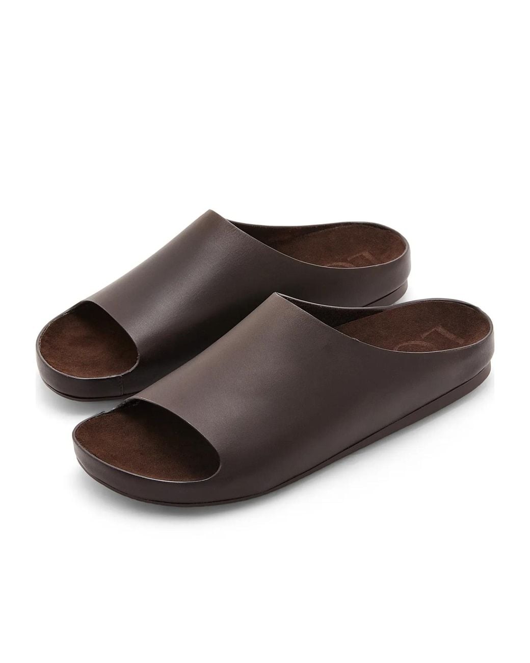 Loewe Brown Open Toe Slip-On Slides for men