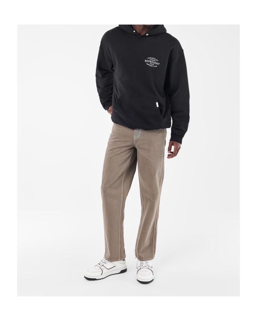 Represent Gray Straight-Leg Jeans for men