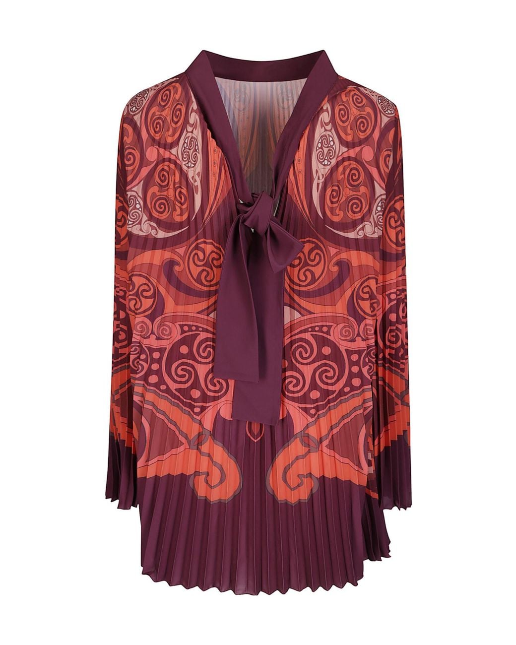LaDoubleJ Red La Doublej Twirling Tunic Pleated Top