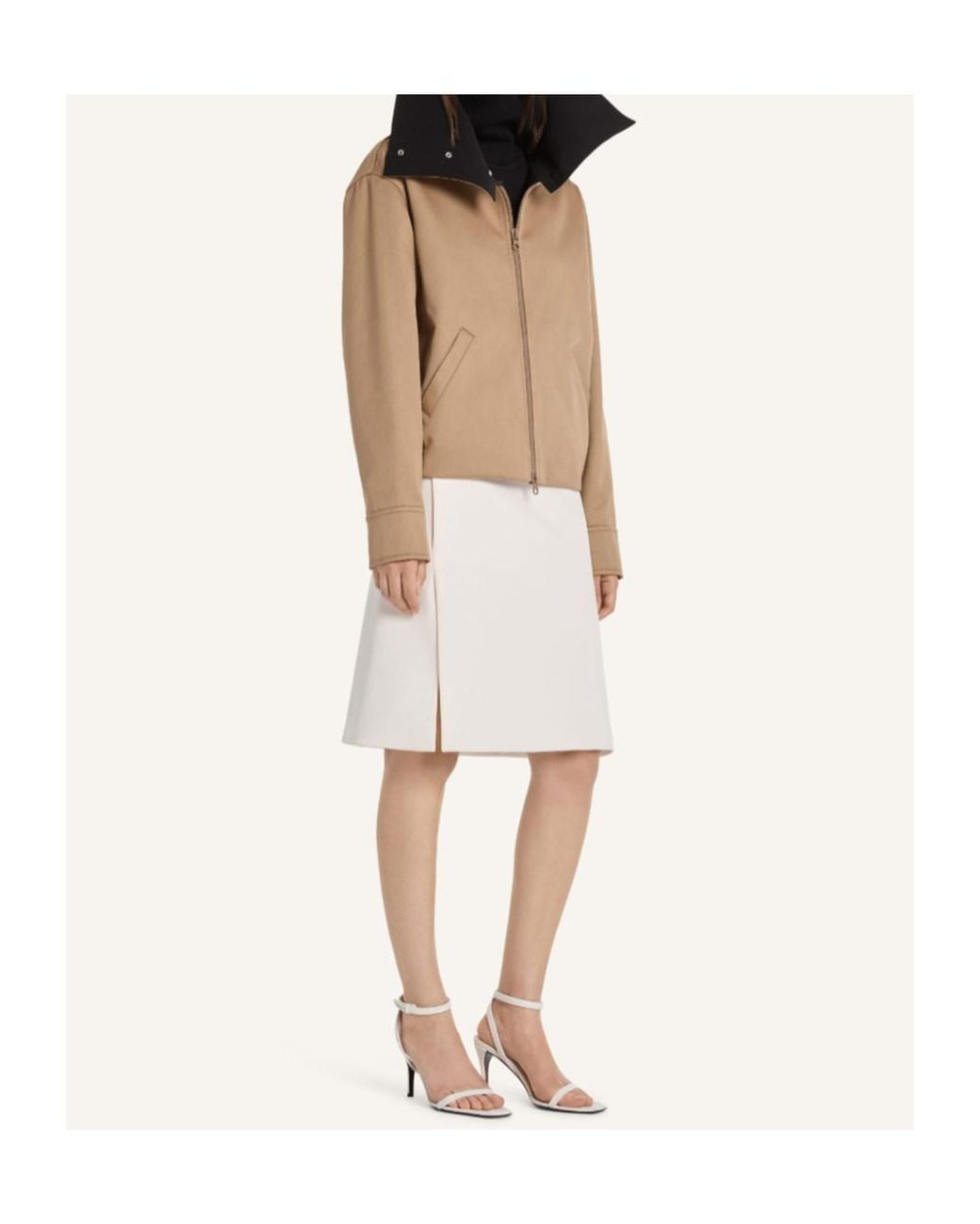 Courreges Natural High-Collar Jacket
