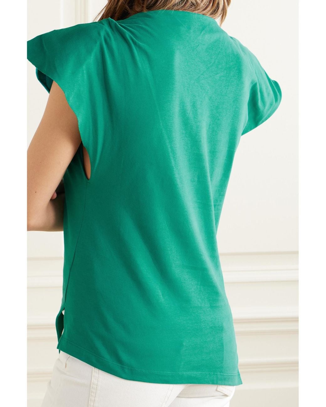 Isabel Marant Green Sebani Organic Cotton T-Shirt