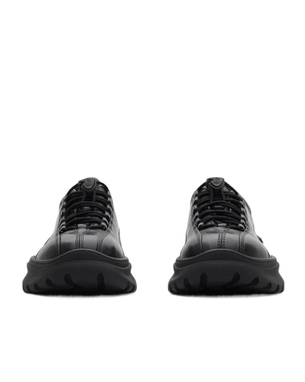 Burberry Black Scoot Lace-Up Sneakers for men