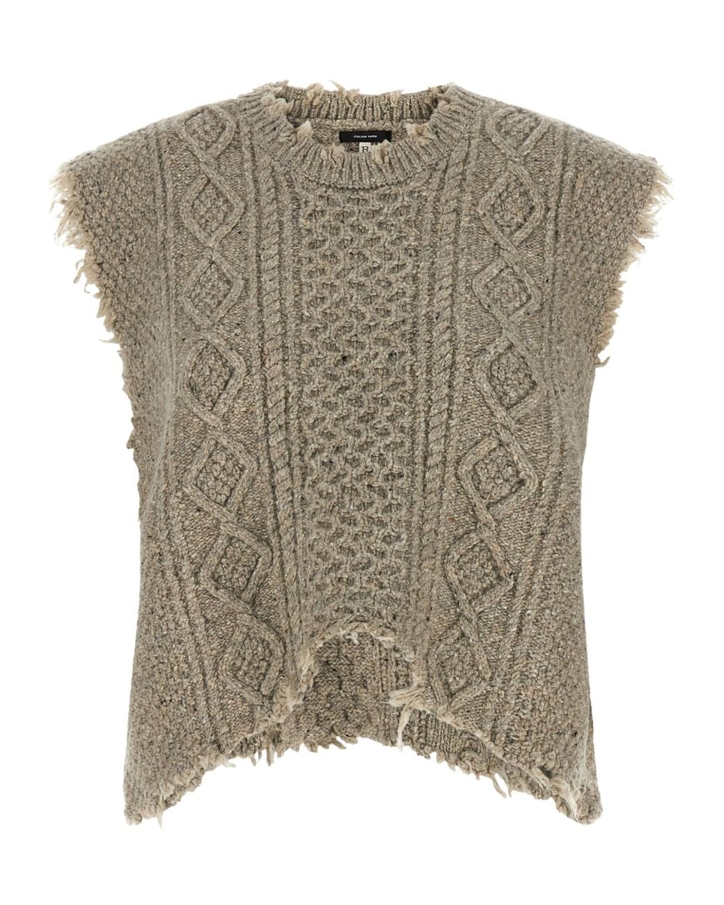 R13 Gray Crew-Neck Tank Top