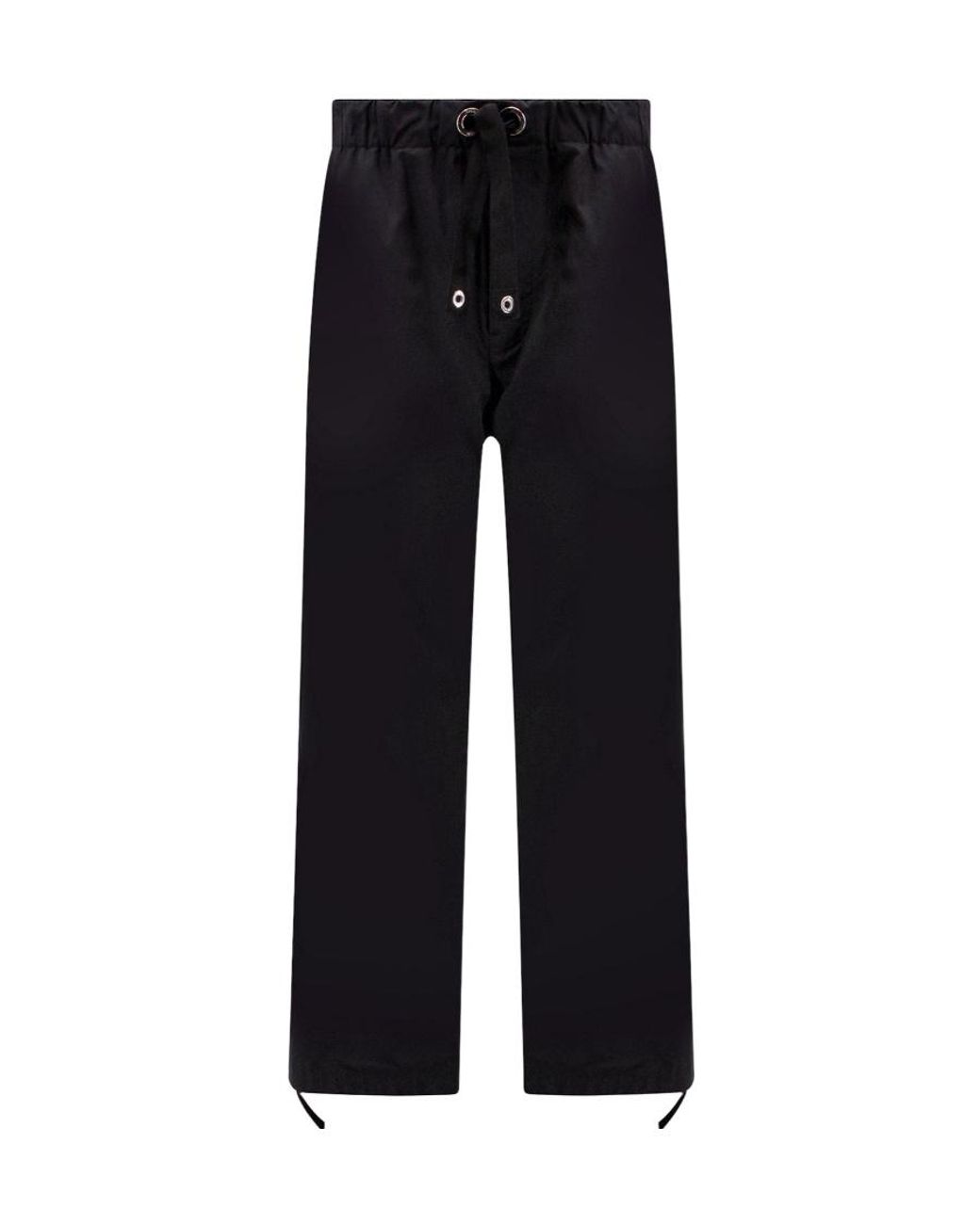 Versace Black Drawstring Waistband Trousers for men