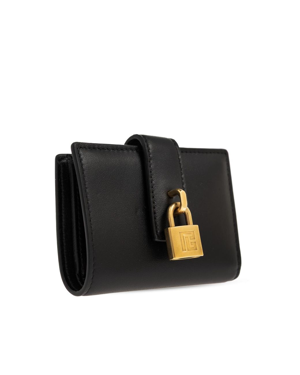 Balmain Black Leather Wallet for men