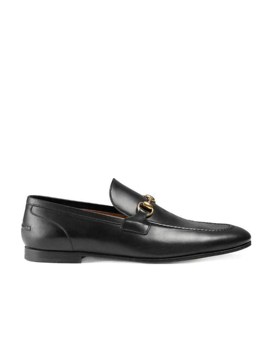 Gucci Black Jordaan Horsebit Loafers for men