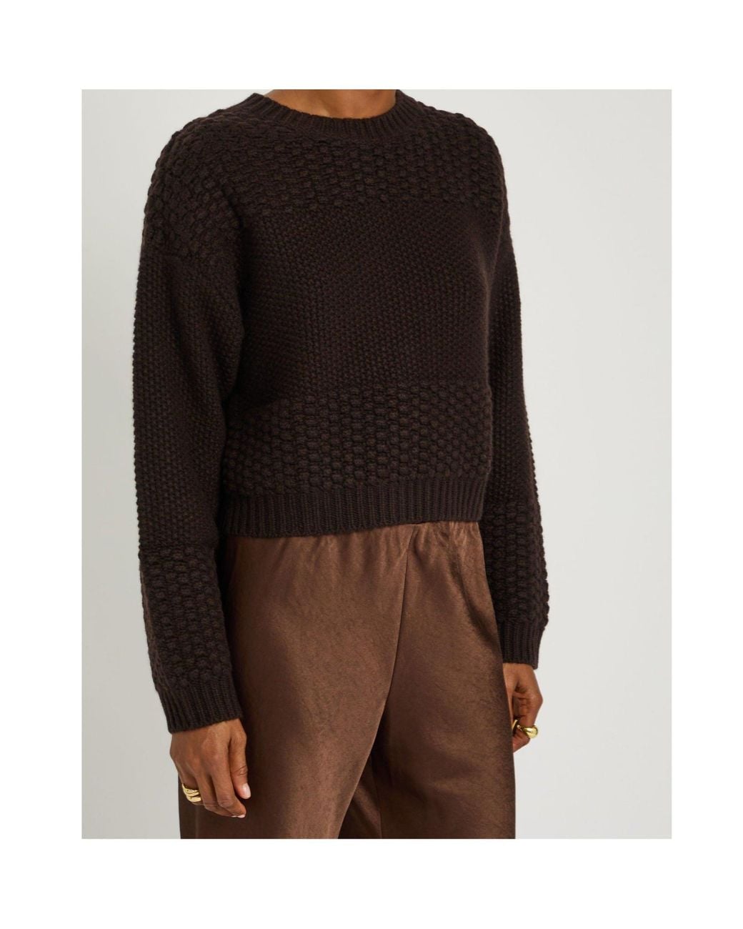 Lisa Yang Black Ribbed Crew Neck Sweater