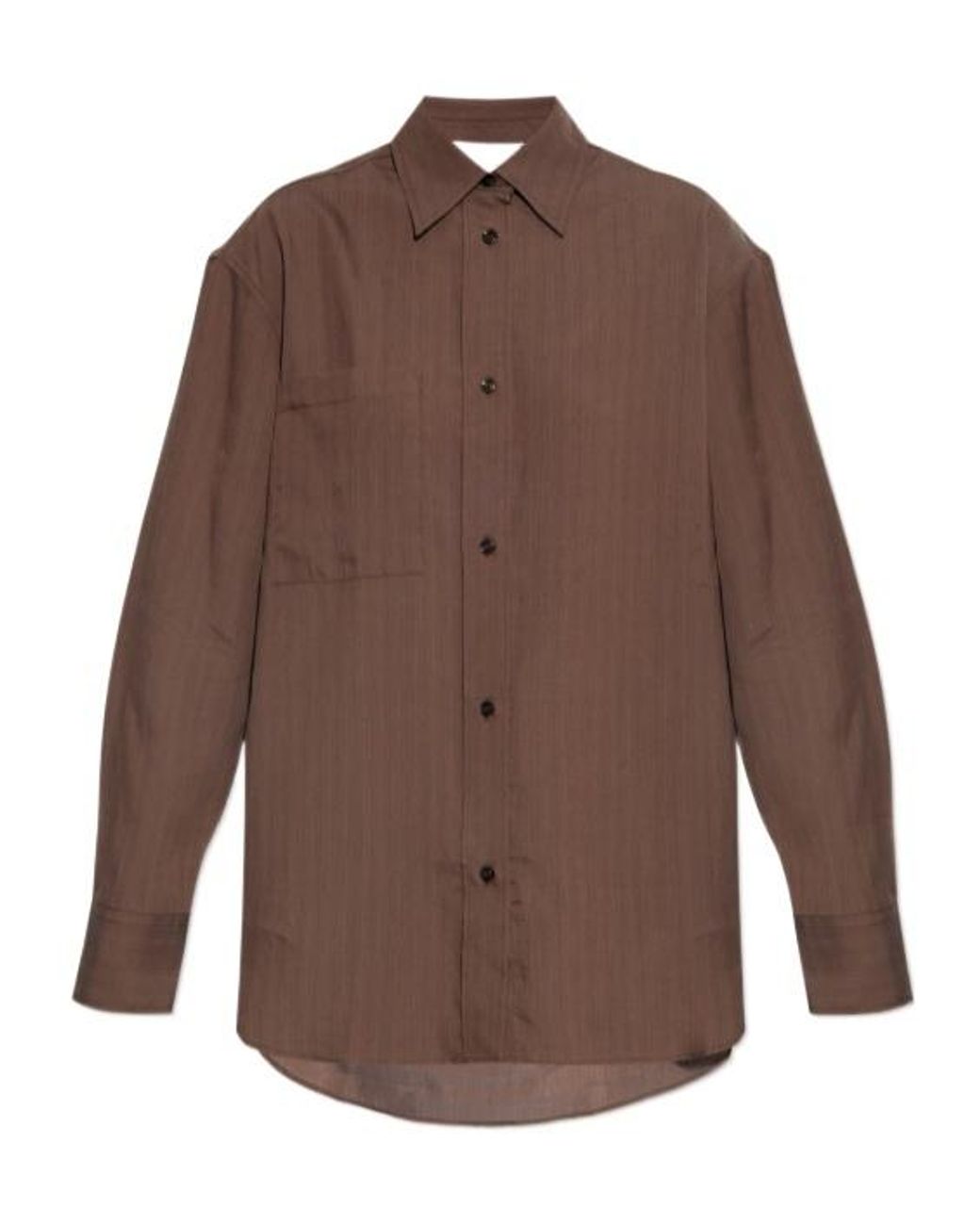 Studio Nicholson Brown Leto Oversized Shirt