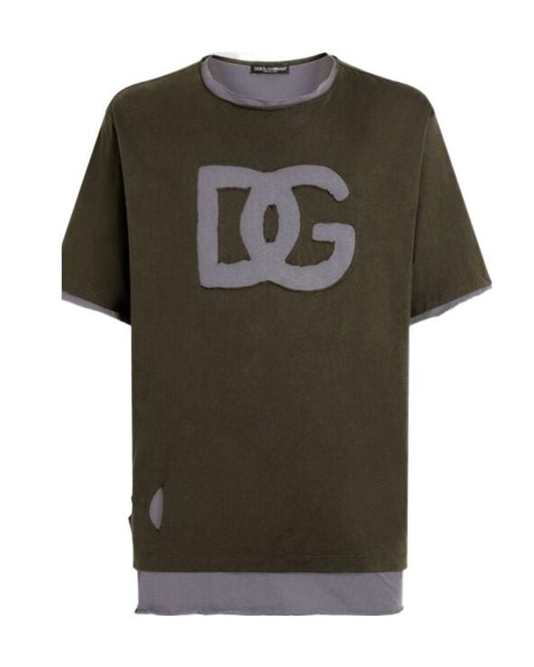 Dolce & Gabbana Green Double Layered T-Shirt for men