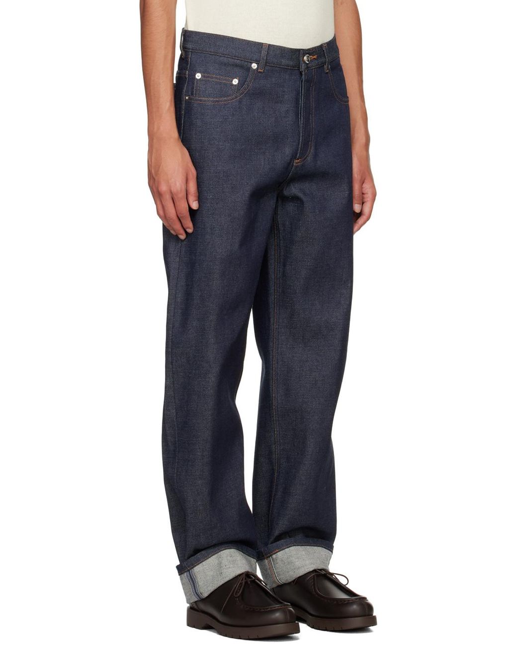 A.P.C. Blue Straight-Leg Slim-Fit Jeans for men