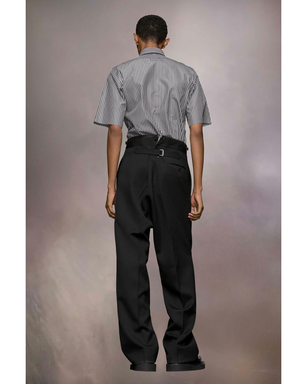 Maison Margiela Gray C-Striped Short-Sleeved Shirt for men