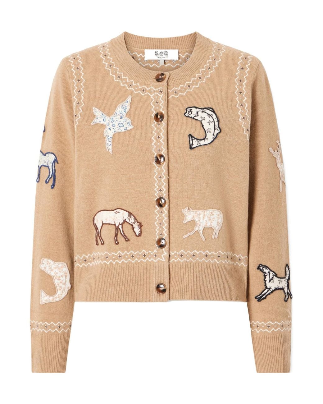 Sea Natural Simple And Casual Cardigan