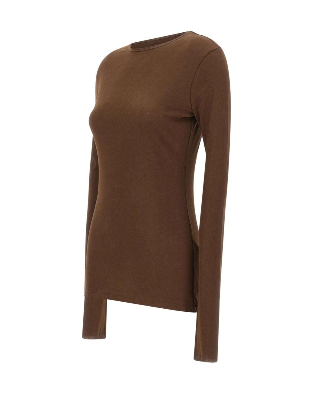 Entire studios Brown Sheer Long Sleeve Knitted Top