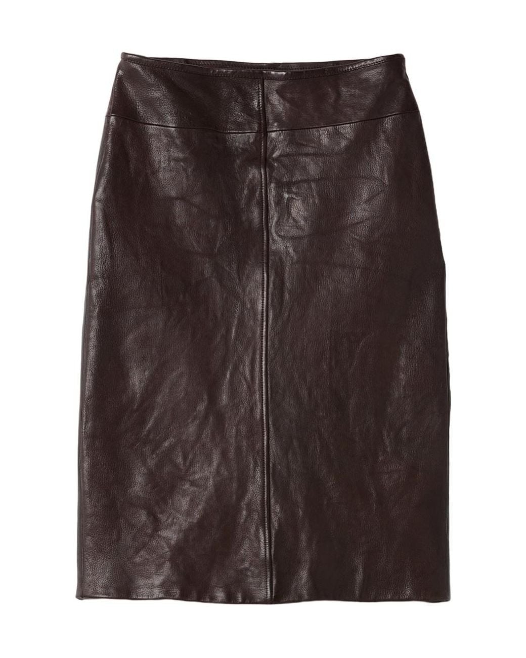 Miu Miu Brown Leather Skirt
