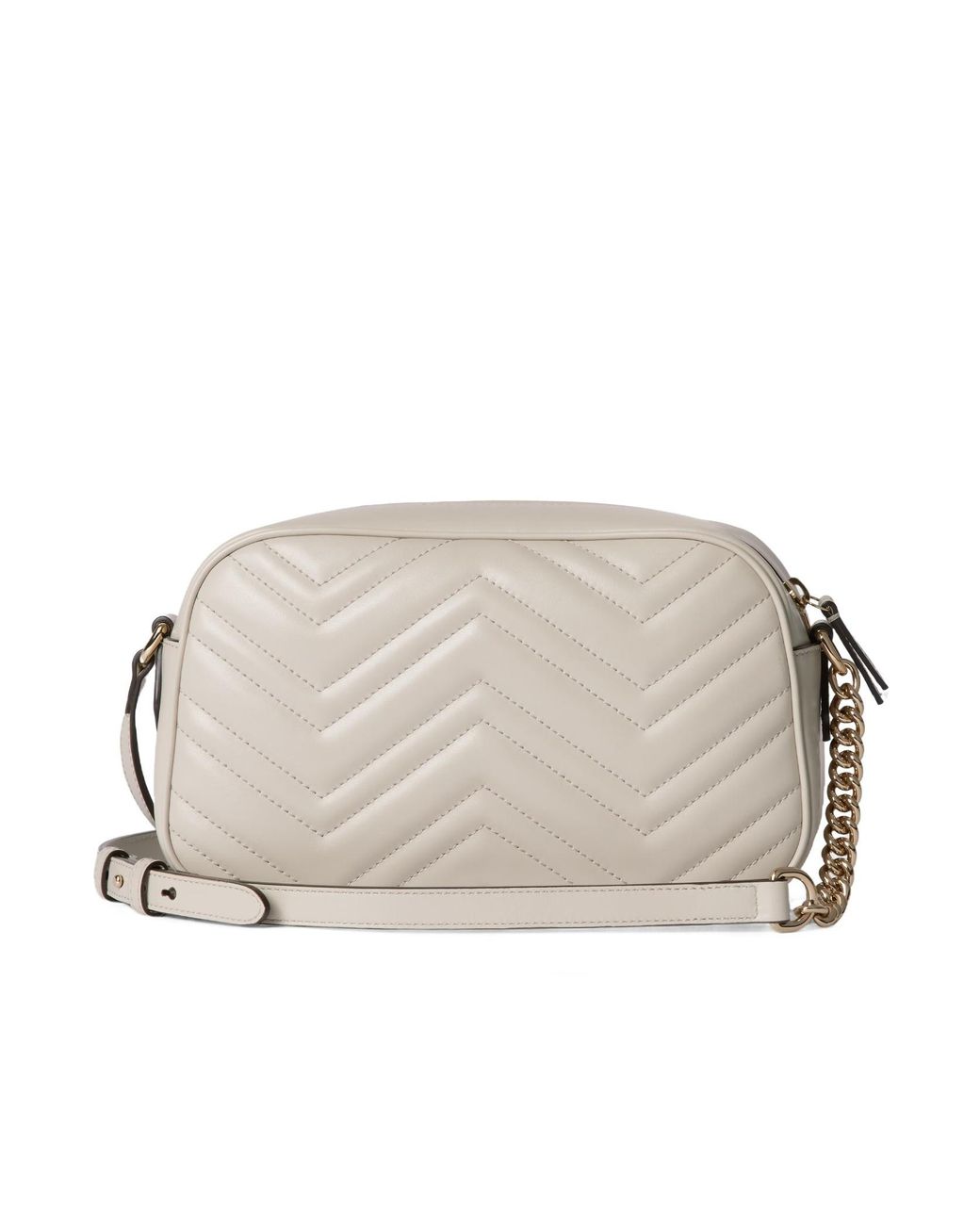Gucci Natural Logo Plaque Quilted Shoulder Bag