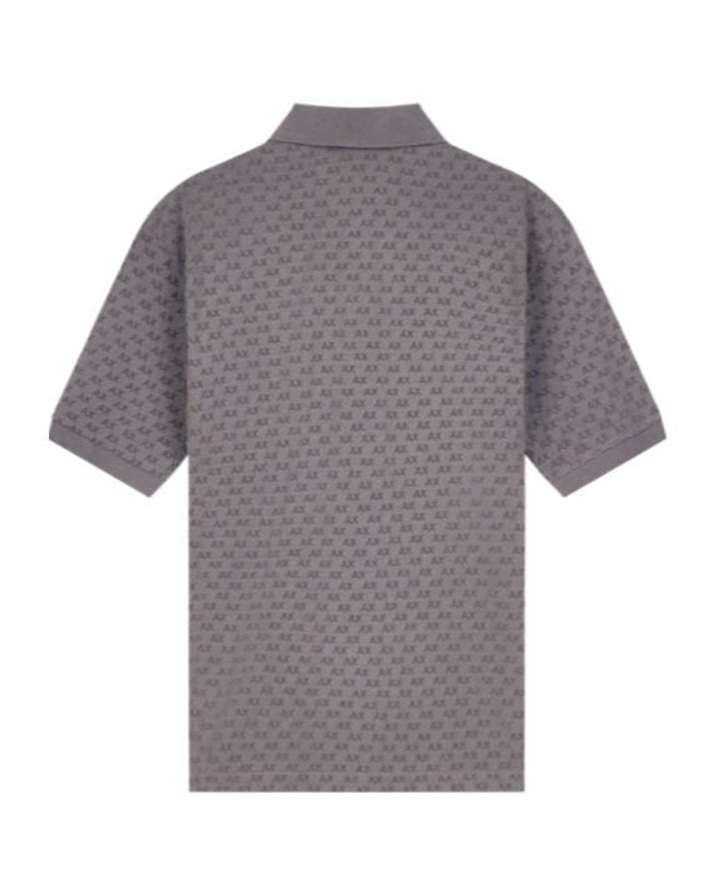 ARMANI EXCHANGE Gray Regular Fit Polo Shirt for men