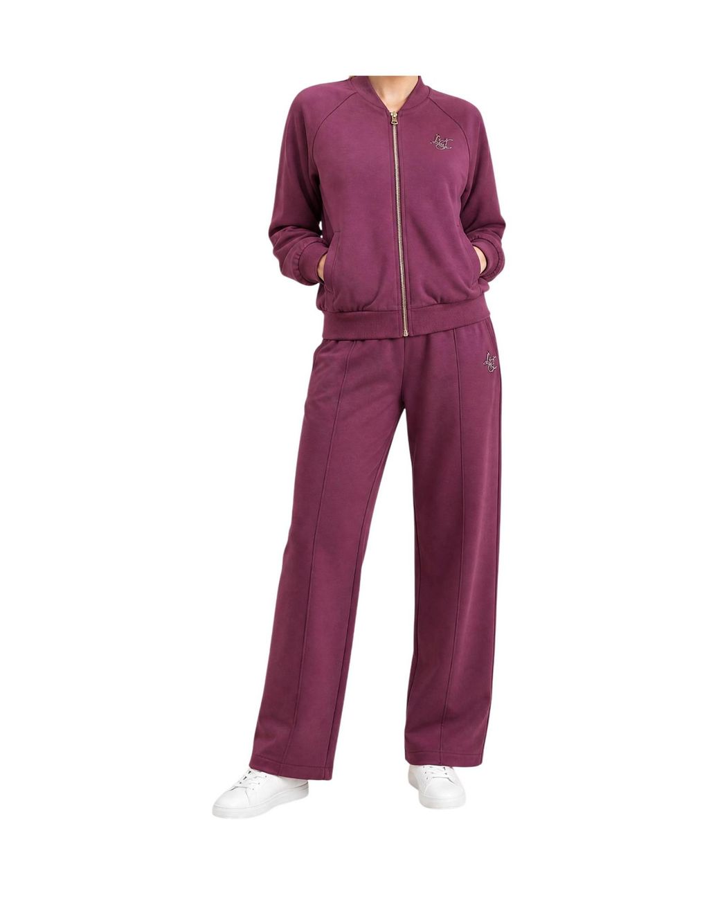 Liu Jo Purple Full-Zip Sweatshirt