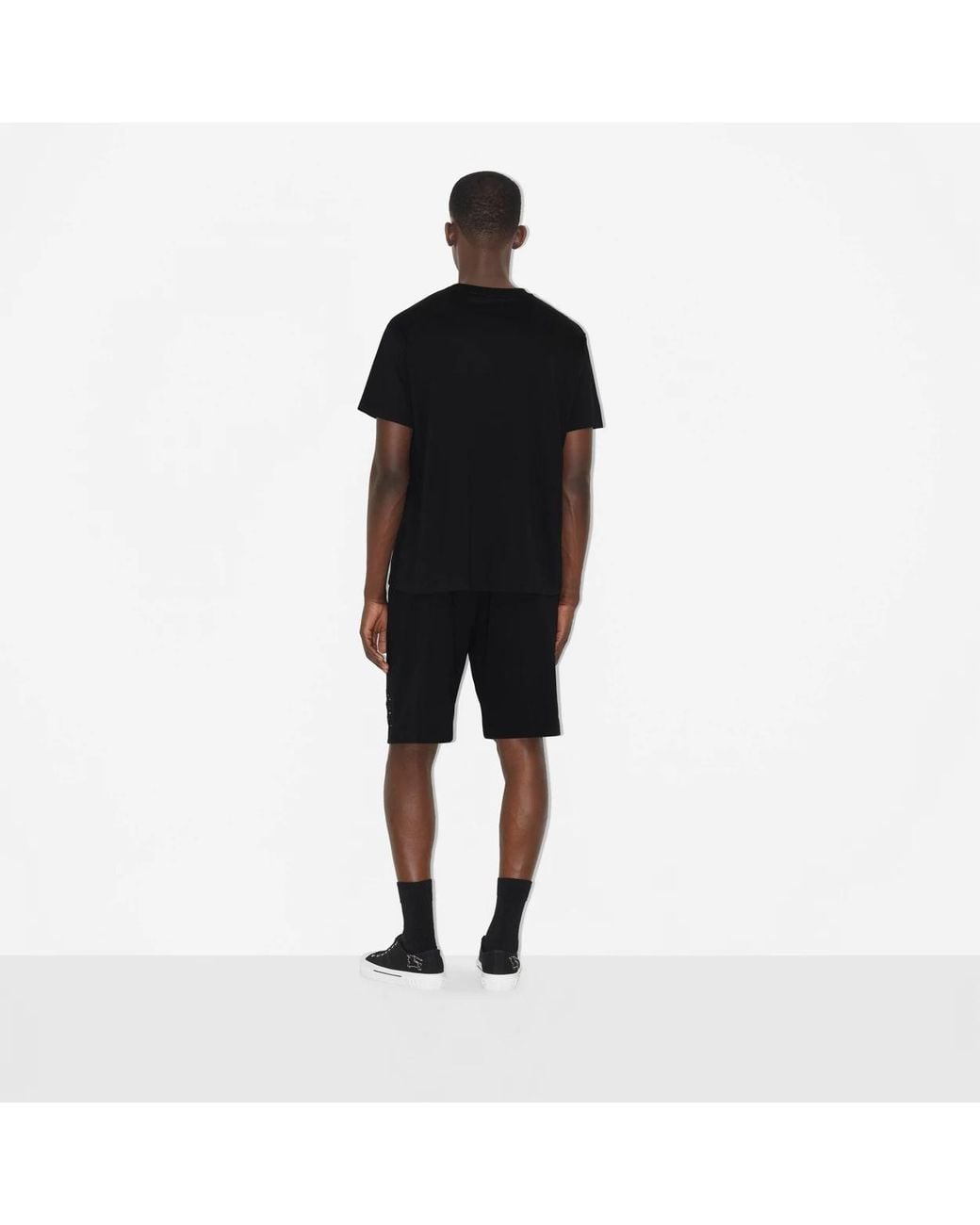 Burberry Black Ekd Printed Crewneck T-Shirt for men