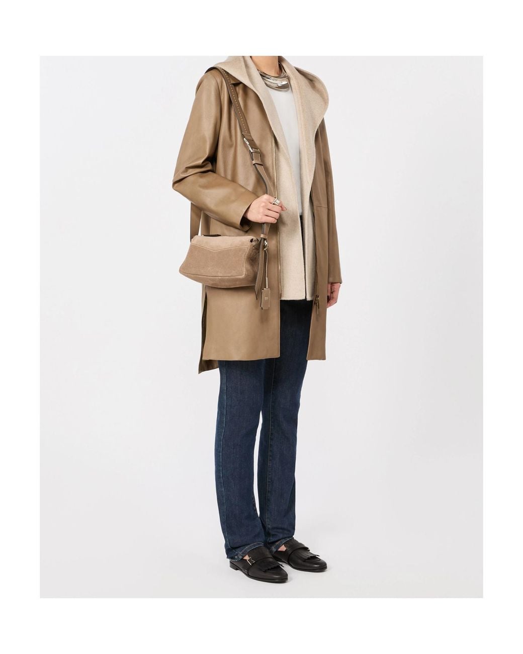 Max Mara Natural Cashmere Hooded Scarf